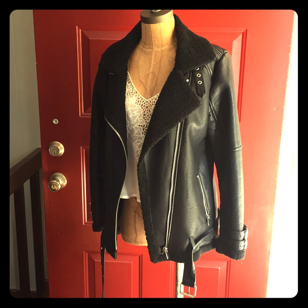Moto Jacket // long cut // Winter Fleece